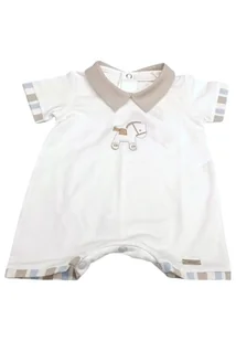 Ninnaoh - Pagliaccetto Bianco Cavalluccio ESP203 - Kombinezony dla dzieci - miniaturka - grafika 1
