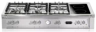 Płyty gazowe do zabudowy - Płyta ceramiczno-gazowa LOFRA Range Top Dolcevita 120 ACCIAIO SATINATO TRS126/5C/Chrome - miniaturka - grafika 1