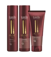 Zestawy kosmetyków damskich - Londa Velvet Oil, zestaw regenerujący, szampon + odżywka + kuracja - miniaturka - grafika 1