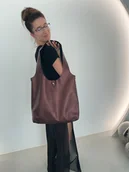 Torebki damskie - Shopperka skórzana A4 - miniaturka - grafika 1