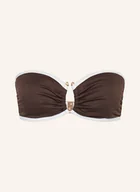 Stroje kąpielowe - Seafolly Góra Od Bikini Bandeau Beach Bound braun - miniaturka - grafika 1