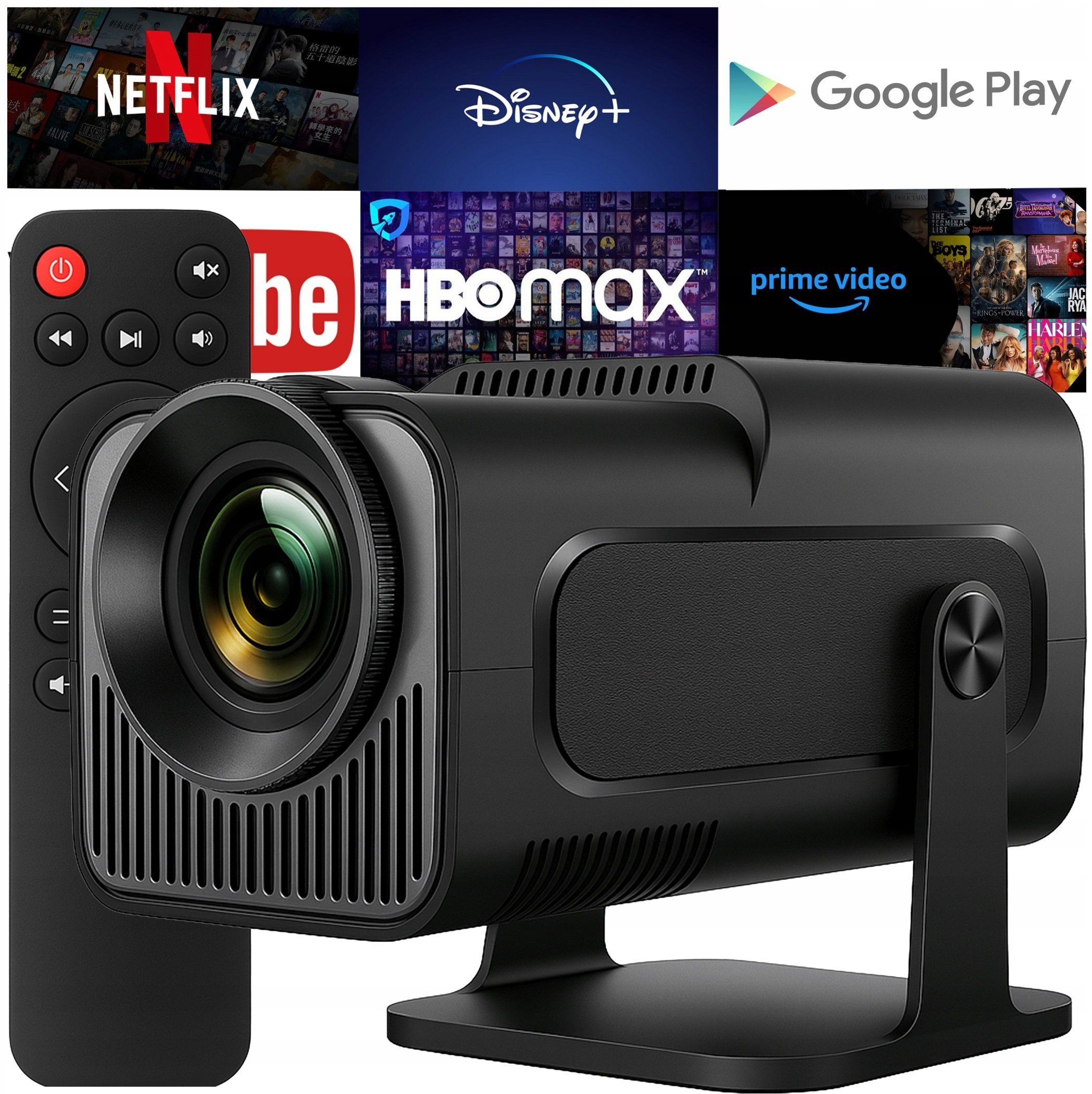 Zenwire PROJEKTOR RZUTNIK 4K ANDROID LED MINI FULL HD HY320 USB JACK