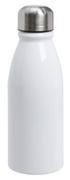 Shakery i bidony sportowe - Aluminiowa butelka FANCY, biały, srebrny - miniaturka - grafika 1