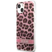 Etui i futerały do telefonów - Etui Guess do iPhone 13 6,1" różowy/pink hardcase Leopard - miniaturka - grafika 1