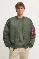 Kurtki męskie - Alpha Industries kurtka bomber męski kolor zielony zimowa - miniaturka - grafika 1