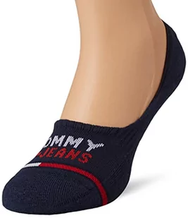 Tommy Hilfiger Mid Cut Footie (opakowanie 2) Unisex-Dorosły, Navy, 39 EU - Skarpetki męskie - miniaturka - grafika 1