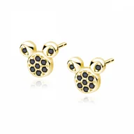 Biżuteria dla dzieci - Kolczyki złote myszka miki minnie srebro pozłacane - miniaturka - grafika 1