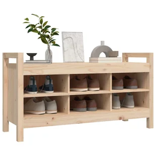 Ławka do przedpokoju, 110x40x60 cm, lite drewno sosnowe - Ławki do przedpokoju Ławka do przedpokoju, 110x40x60 cm, lite drewno sosnowe - Ławki do przedpokoju - miniaturka - grafika 7