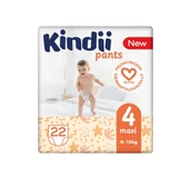 Pieluchy - Kindii Pieluchomajtki chłonne maxi rozmiar 4 (9-15 kg) 22 sztuki - miniaturka - grafika 1