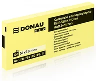 Gadżety  do biura - Donau, bloczek kartek samoprzylepny, 51x38 mm, żółty, 100 kartek, 3 szt. - miniaturka - grafika 1