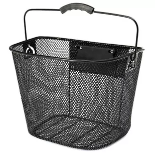 APTEL Metalowy kosz rowerowy czarny RW15A - Koszyki rowerowe - miniaturka - grafika 1