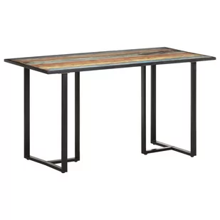 vidaXL Stół jadalniany, 140 cm, lite drewno z odzysku vidaXL - Ławy i stoliki kawowe - miniaturka - grafika 2