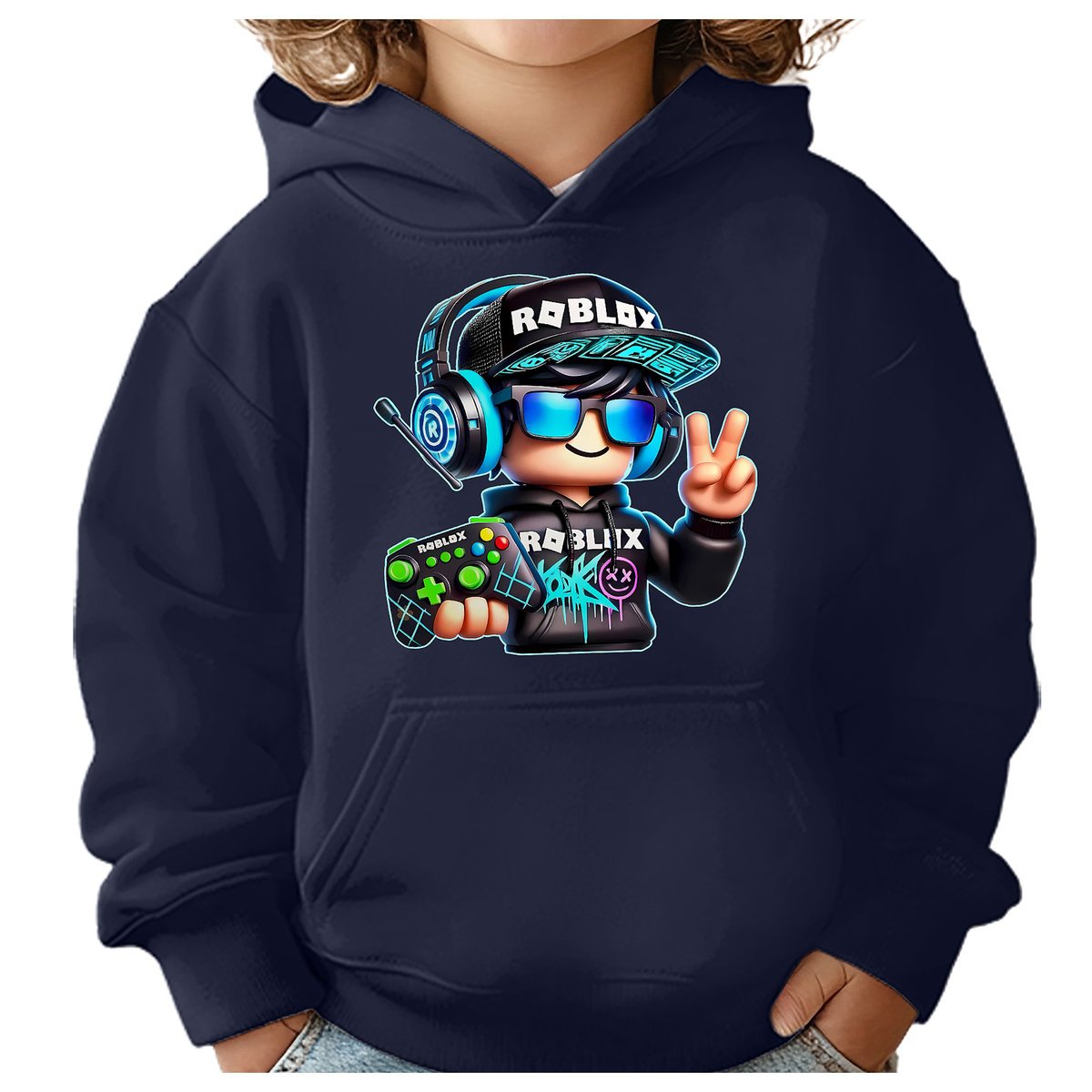 BLUZA DZIECIĘCA Z KAPTUREM ROBLOX GRACZ 122-128 DLA DZIECKA PREZENT