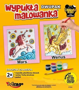 Wypukła malowanka Dwupak Jednorożce Mars-Wenus - Zabawki kreatywne - miniaturka - grafika 1
