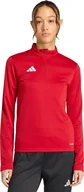 Bluzy damskie - Bluza damska adidas Entrada 26 Training Top czerwona JZ6645 S - miniaturka - grafika 1