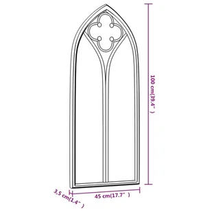 Lumarko Lustro do wnętrz, kolor piaskowy, 100x45 cm, żelazne - Lustra - miniaturka - grafika 7