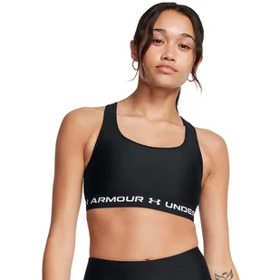 Biustonosz treningowy Under Armour Crossback Mid Bra - czarny - UNDER ARMOUR - Bielizna sportowa damska - miniaturka - grafika 1
