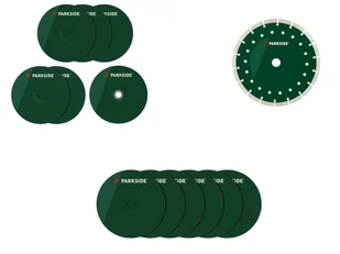 PARKSIDE® Zestaw tarcz tnących/ szlifierskich/ diamentowa tarcza tnąca/ zestaw tarcz tnących do stali nierdzewnej - Tarcze do pił PARKSIDE® Zestaw tarcz tnących/ szlifierskich/ diamentowa tarcza tnąca/ zestaw tarcz tnących do stali nierdzewnej - Tarcze do pił - miniaturka - grafika 1