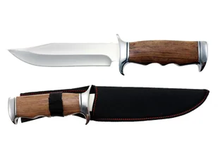 Nóż myśliwski z drewnianą rękojeścią - Noże - miniaturka - grafika 1