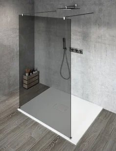 GELCO Kabina prysznicowa przyścienna VARIO CHROM WALK IN 120x200 szkło dymione z powłoką Coated Glass GX1312GX2210 - Kabiny prysznicowe - miniaturka - grafika 1
