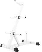 Stojaki na hantle i obciążenia - Gorilla Sports Stojak na obciążenia biały 90 cm (100117-00022-0001) - miniaturka - grafika 1