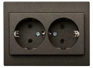 Gniazdka elektryczne - 2-WAY SOCKET WITH EARTHING - miniaturka - grafika 1