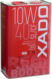 XADO ATOMIC OIL RED BOOST 10W40 SL/CF 4L - Oleje silnikowe XADO ATOMIC OIL RED BOOST 10W40 SL/CF 4L - Oleje silnikowe - miniaturka - grafika 1