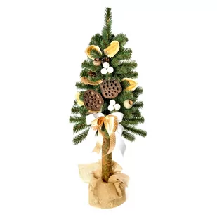 Choinka sztuczna zdobiona na pniu ośnieżona 50 cm - Choinki - miniaturka - grafika 1