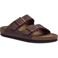 Klapki i japonki damskie - Birkenstock Skórzane klapki Arizona - miniaturka - grafika 1