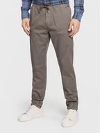 Spodnie męskie - Blend Spodnie materiałowe Nimbu 20712044 Szary Baggy Fit - miniaturka - grafika 1