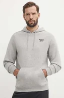 Bluzy męskie - Reebok bluza Identity męska kolor szary z kapturem melanżowa 100202875 - miniaturka - grafika 1
