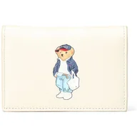 Portfele - POLO RALPH LAUREN Bear Etui na karty kredytowe Skórzany 10 cm biały - miniaturka - grafika 1