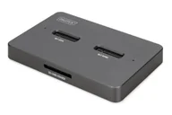 Stacje dokujące i replikatory portów - Digitus Stacja dokująca M.2 NVMe + M.2 SATA SSD z czytnikiem kart SD Express, USB-C™ DA-71546-1 - miniaturka - grafika 1