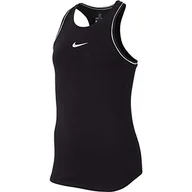 Koszulki i topy damskie - Nike dziewczęcy G NKCT DRY TANK Top, czarny/biały/(biały), S - miniaturka - grafika 1