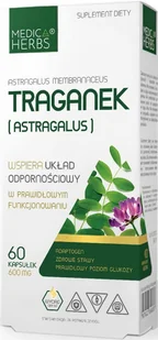 Astragalus (Traganek) 600 mg 60 kapsułek MEDICA HERBS - Przeziębienie i grypa - miniaturka - grafika 1