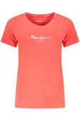 Koszulki i topy damskie - Koszulka damska Pepe Jeans z krótkim rękawem, czerwona - miniaturka - grafika 1