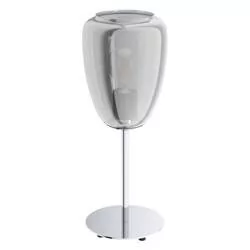 Eglo Alobrase 98618 lampka stołowa biurkowa 1x40W E27 chrom/dymiony - Lampy stojące - miniaturka - grafika 1