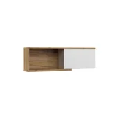 Szafki do salonu - Szafka Wisząca 1D HYB-24 Hybrid MebloCross Sonoma Jasna / Biały Połysk - miniaturka - grafika 1