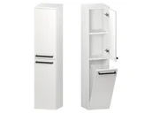 Szafki łazienkowe - Słupek Łazienkowy ATH 30 cm DK Prawy - Biały Mat - Uchwyty Czarne Matowe - miniaturka - grafika 1