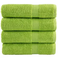 Ręczniki - vidaXL Ręczniki premium SOLUND, 4 szt., zielone, 70x140 cm, 600 g/cm² - miniaturka - grafika 1