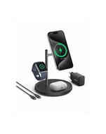 Ładowarki do telefonów - anker Ładowarka MagGo 3w1 Stand 15W Qi2 czarna - miniaturka - grafika 1