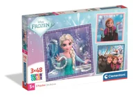 Puzzle - Clementoni, puzzle 3x48 super kolor frozen 25021 - miniaturka - grafika 1