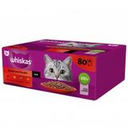 Mokra karma dla kotów - Whiskas Klasyczne Posiłki - mokra karma dla dorosłego kota, w sosie (kawałki z: wołowiną, kurczakiem, jagnięciną, drobiem) 80 x 85 g - miniaturka - grafika 1