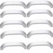 Zawiasy, okucia i inne akcesoria - Zestaw 10 nowoczesnych uchwytów meblowych 128 mm, uchwyty do drzwi szafek ze śrubami, białe - miniaturka - grafika 1