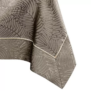 Obrus Gaia Cappuccino Tłoczony Roślinny 110x200 AmeliaHome - TCLOTH/AH/GAIA/BRD/PPG/CAPPUCCINO/110X200 - Obrusy i serwetki - miniaturka - grafika 1