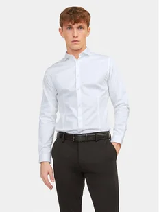 Jack&Jones Koszula Parma 12097662 Biały Super Slim Fit - Koszule męskie - miniaturka - grafika 1