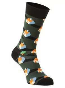 Happy Socks - skarpety z drobnej dzianiny, zielony|wielokolorowy - Skarpetki damskie - miniaturka - grafika 1