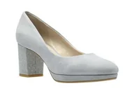 Półbuty damskie - Kelda Hope [grey/blue suede] - rozmiar 37.5 - miniaturka - grafika 1