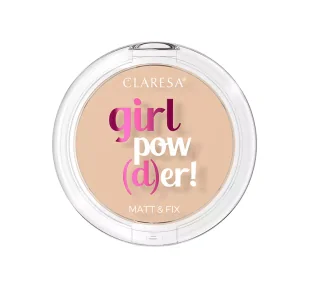 Claresa, puder prasowany GIRL POW(D)ER 01 TRANSLUCENT 12g - Pudry do twarzy - miniaturka - grafika 1