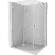Kabiny prysznicowe - Mexen Lunar L kabina prysznicowa półokrągła uchylna lewa 90 x 70 cm, transparent, nikiel szczotkowany - 833L-090L-070P-97-00 - miniaturka - grafika 1